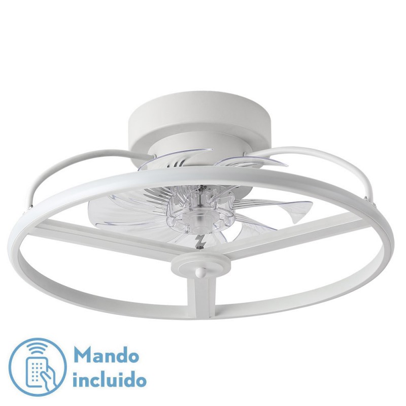 VENTILADOR 60W DC BORA BLANCO 8 ASPAS TRANSP. 18X50X50CM 6VEL. - Ventiladores - 1