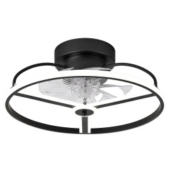 VENTILADOR 60W DC BORA NEGRO 8 ASPAS TRANSP. 18X50X50CM 6 VEL. - Ventiladores - 2