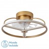 VENTILADOR 60W DC BORA DORADO 8 ASPAS TRANSP.18X50X50CM 6 VEL. - Ventiladores - 1