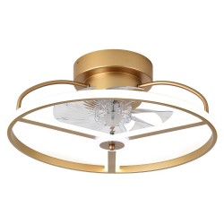VENTILADOR 60W DC BORA DORADO 8 ASPAS TRANSP.18X50X50CM 6 VEL. - Ventiladores - 2