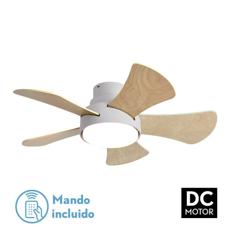 VENTILADOR 25W DC BLANCO GREGARIO 5 ASPAS REV. BLANCA/HAYA 6 VEL. 3000-4000-6000K 82D - Ventiladores - 1