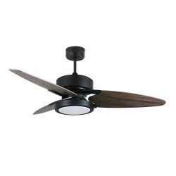 VENTILADOR DC CROSS 30W NEGRO 3 ASPAS GRIS/ROBLE 6VE - Ventiladores - 2