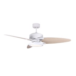 VENTILADOR DC CROSS 30W BLANCO 3 ASPAS BLANCO/HAYA 6VEL - Ventiladores con luz - 2