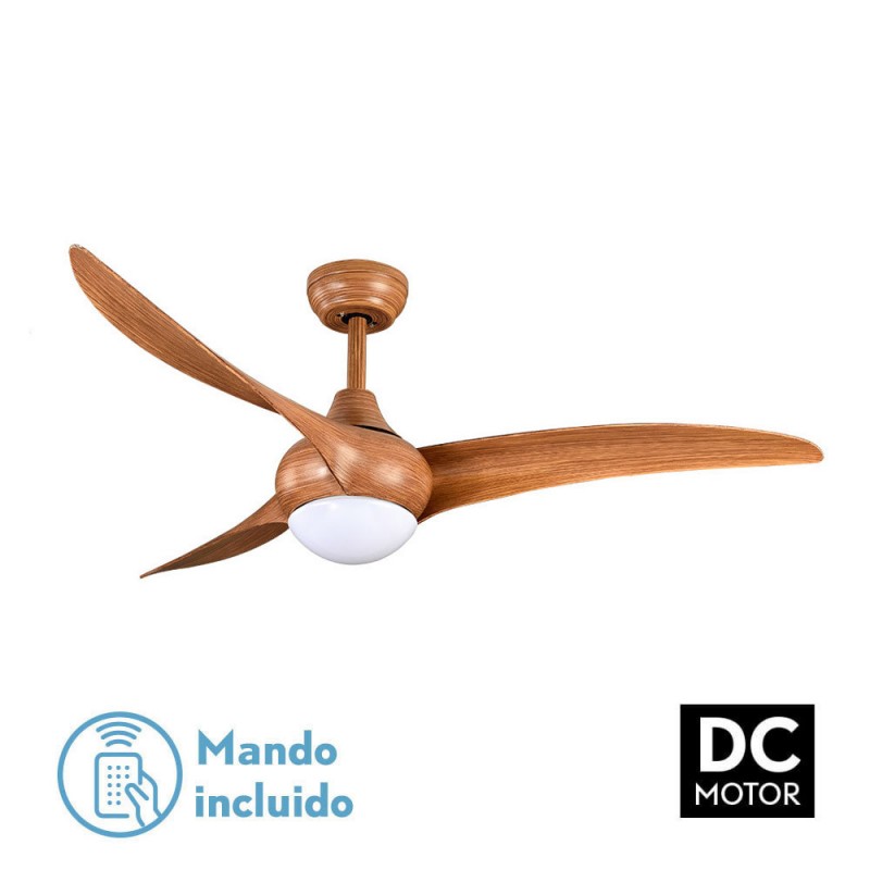VENTILADOR DC CANEA 24W MARRON 3 ASPAS 6 VELOCIDADES - Ventiladores - 1