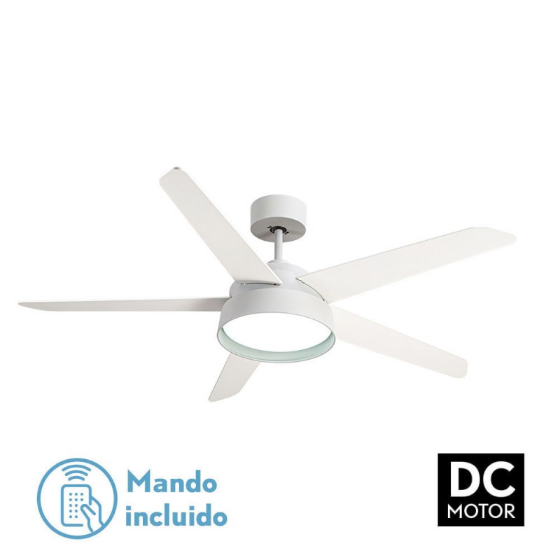 VENTILADOR 25W DC BLANCO LEBECHE 5 ASPAS REV. BLANCA/HAYA 6 VEL. - Fans - 1