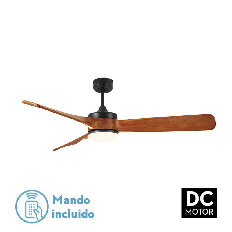 VENTILADOR DC ORIENTE 26W NEGRO 3 ASPAS ROBLE 132D 6VEL - Ventiladores - 1