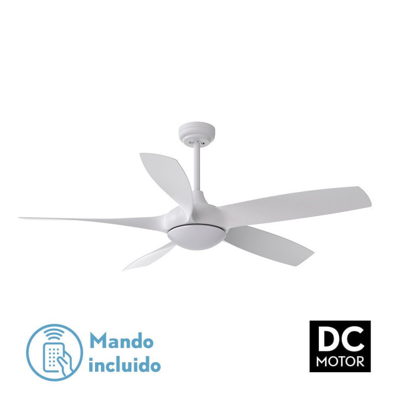 VENTILADOR DC 24W GALLEO BLANCO 5 ASPAS 137D 2400LM - Ventiladores - 1