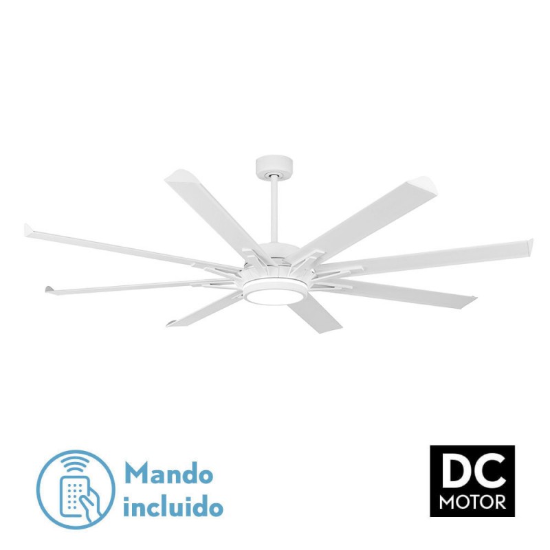 VENTILADOR DC GRADO 30W+15W BLANCO 8 ASPAS ALUMINIO 198D 6VEL. - Ventiladores - 1