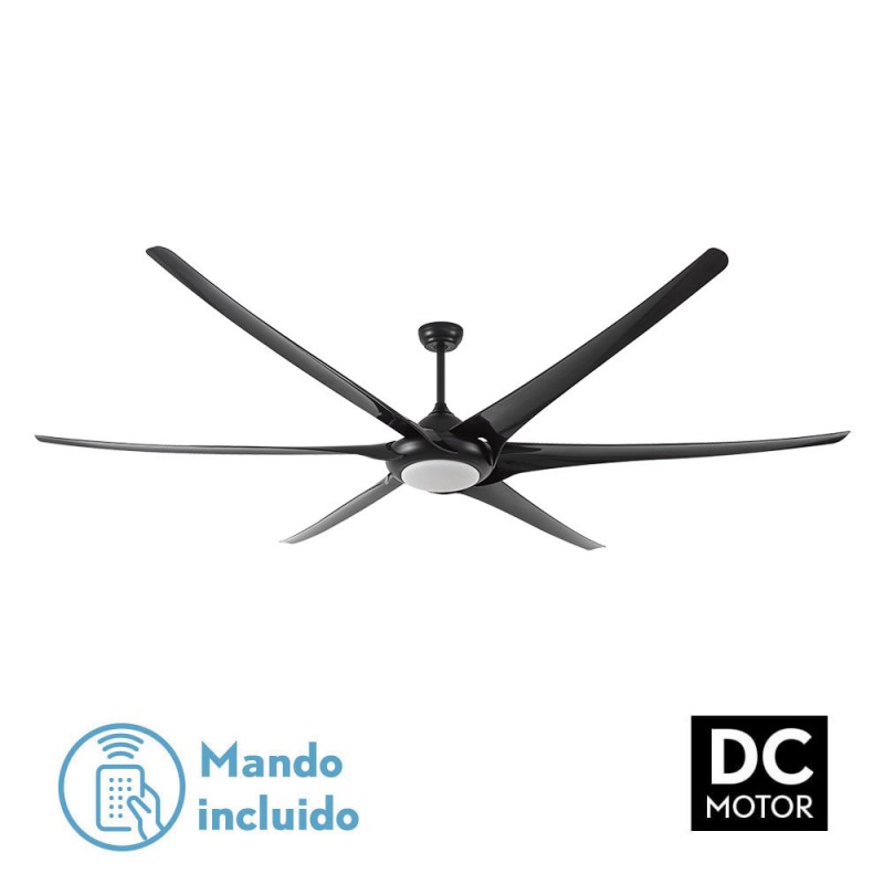 VENTILADOR 30W DC MONCAYO NEGRO 6 ASPAS 6 VELOCIDADES - Ventiladores - 1