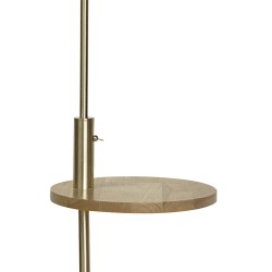 PIE DE SALON SIRIO C/MESA Y CONEX.USB 1XE27 CUERO C/ PANT BEIG (164X40X40)(24X40X40) CM - Lampara de pie - 2