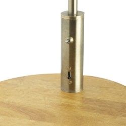 PIE DE SALON SIRIO C/MESA Y CONEX.USB 1XE27 CUERO C/ PANT BEIG (164X40X40)(24X40X40) CM - Lampara de pie - 4