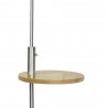 PIE DE SALON SIRIO C/MESA Y CONEX.USB 1XE27 CROMO C/ PANT BLANCA (164X40X40)(24X40X40) CM - Lampara de pie - 4
