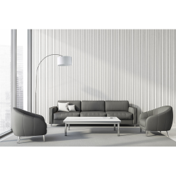 PIE DE SALON POLUX 1XE27 NIQUEL C/PANT BLANCA (165X90X34)(18X34X34) CM - Lampara de pie - 2