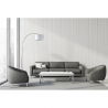 PIE DE SALON POLUX 1XE27 NIQUEL C/PANT BLANCA (165X90X34)(18X34X34) CM - Lampara de pie - 2