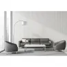 Pie De Salon Polux 1xe27 Niquel C/pant Blanca (165x90x34)(18x34x34) Cm - Standing lamps - 2