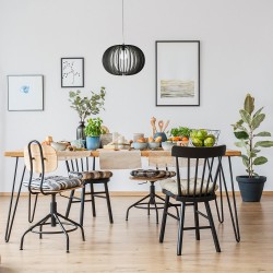 Colgante Olmo 1xe27 Madera Cafe Regx45x45 Cm - Pendants - 2