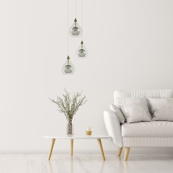 Lámpara  Lhasa 3xg9 Cuero Regx30x30 Cm - Lámpara moderna - 2