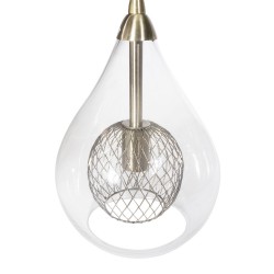 Lámpara  Lhasa 3xg9 Cuero Regx30x30 Cm - Lámpara moderna - 3