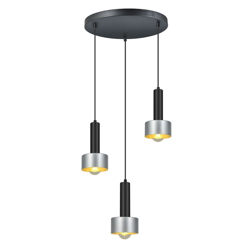 Lámpara Allende 3xe27 Negro/plata Regx35x35 Cm - Lamps - 2
