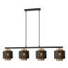 Lampara Kyoto 4xe27 Negro/oro Regx106x16 Cm - Lámparas - 2