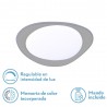 Plafon 72w Daire Gris 3000-4000-6500k 5616lm  7x55x55cm Remoto+reg.int+memoria - Plafones - 2