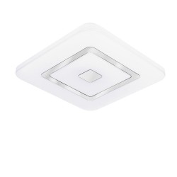 Plafon 96w Ezra Blanco/cromo 3000-4000-6500k 7488lm 5x54x54cm Remoto+reg.int+memoria - Plafones - 2