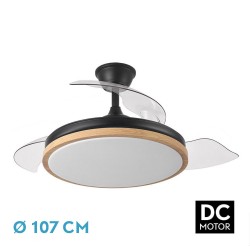 VENTILADOR DC EVROS 72W 6120LM NEGRO/HAYA 107D - Ventiladores - 1