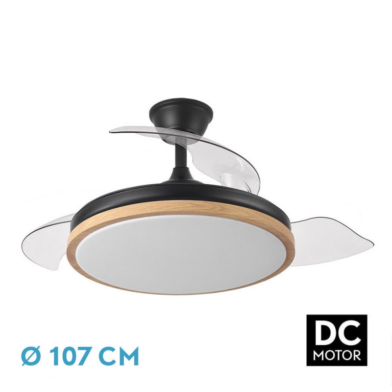 VENTILADOR DC EVROS 72W 6120LM NEGRO/HAYA 107D - Ventiladores - 1