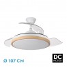 VENTILADOR DC EVROS 72W 6120LM BLANCO/HAYA 107D - Ventiladores - 1