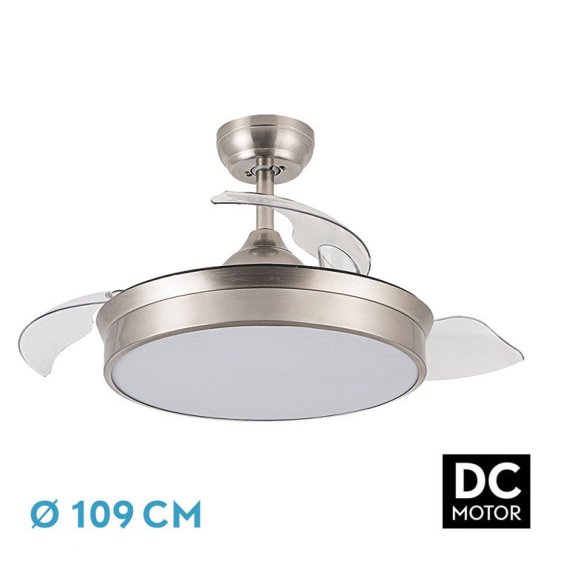 VENTILADOR DC CALA NIQUEL 72W 7200LM 3 ASP.DESP.109D - Ventiladores - 1