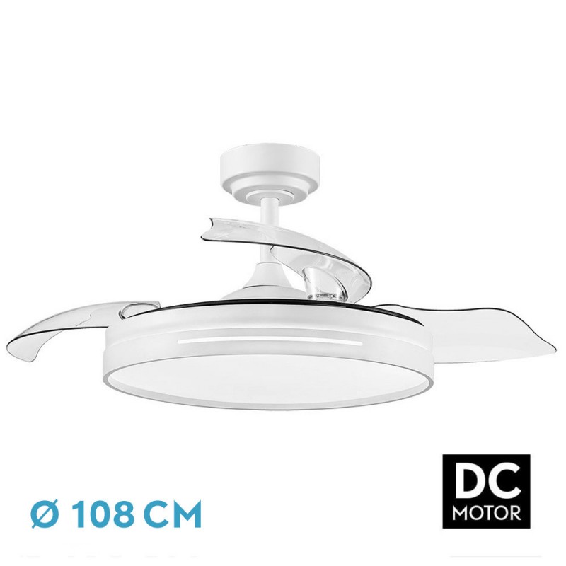VENTILADOR DC 72W MICENAS BLANCO 3 ASPAS TRANSP. 108D - Fans - 1