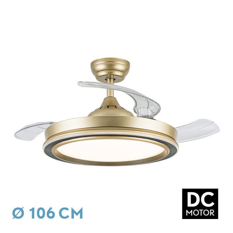 VENTILADOR DC PICOLO 72W 6226LM ORO/NEGRO 3 ASP - Ventiladores - 1