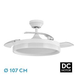 VENTILADOR DC ZENIT BLANCO 72W 3ASPAS DESPLEGABLES 107D - Ventiladores - 1
