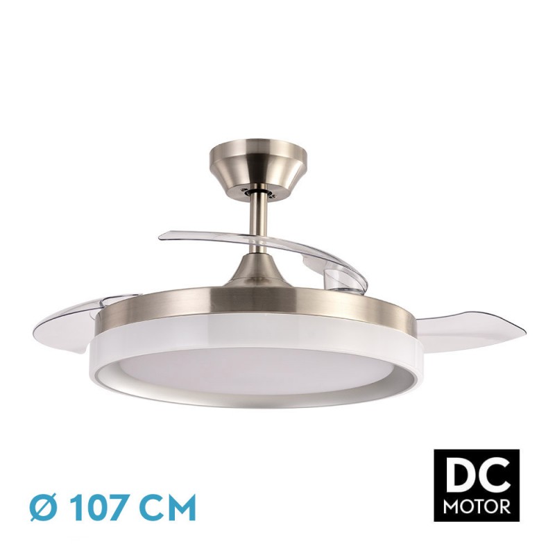 VENTILADOR DC ZENIT NIQUEL 72W 3ASPAS 107D - Ventiladores - 1