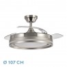 VENTILADOR DC CERRATO NIQUEL 72W 3ASPAS DESPLEGABLES 107D - Fans - 1