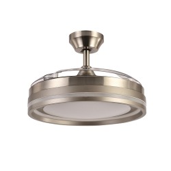 VENTILADOR DC CERRATO NIQUEL 72W 3ASPAS DESPLEGABLES 107D - Fans - 2