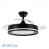 VENTILADOR DC CERRATO NEGRO 72W 3ASPAS  107D - Ventiladores - 1