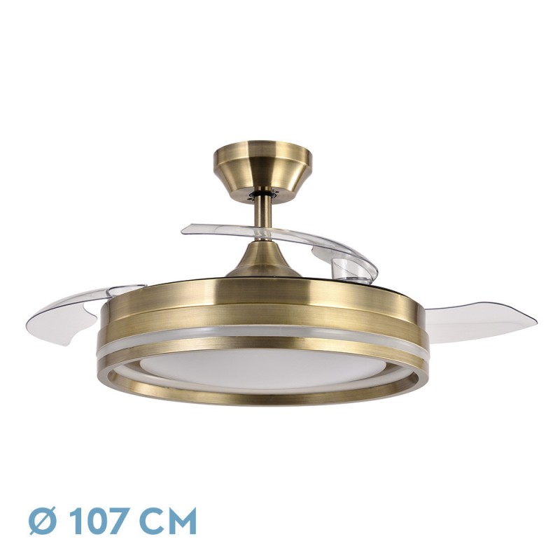 VENTILADOR DC CERRATO CUERO 72W 3ASPAS  107D - Ventiladores - 1