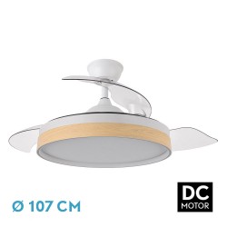 VENTILADOR DC IGLU 72W 6120LM BLANCO/HAYA - Ventiladores - 1
