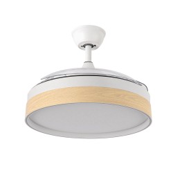VENTILADOR DC IGLU 72W 6120LM BLANCO/HAYA - Ventiladores - 2