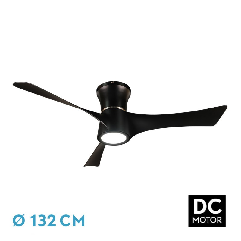 VENTILADOR DC TIANAS 18W NEGRO 3ASPAS 132D REGULABLE INTENSIDAD - Ventiladores - 1