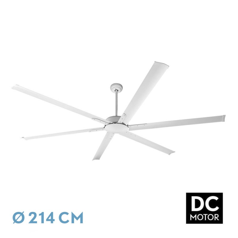 VENTILADOR DC ALMANZOR 24W BLANCO 6ASPAS 214D REGULABLE INTENSIDAD - Ventiladores - 1