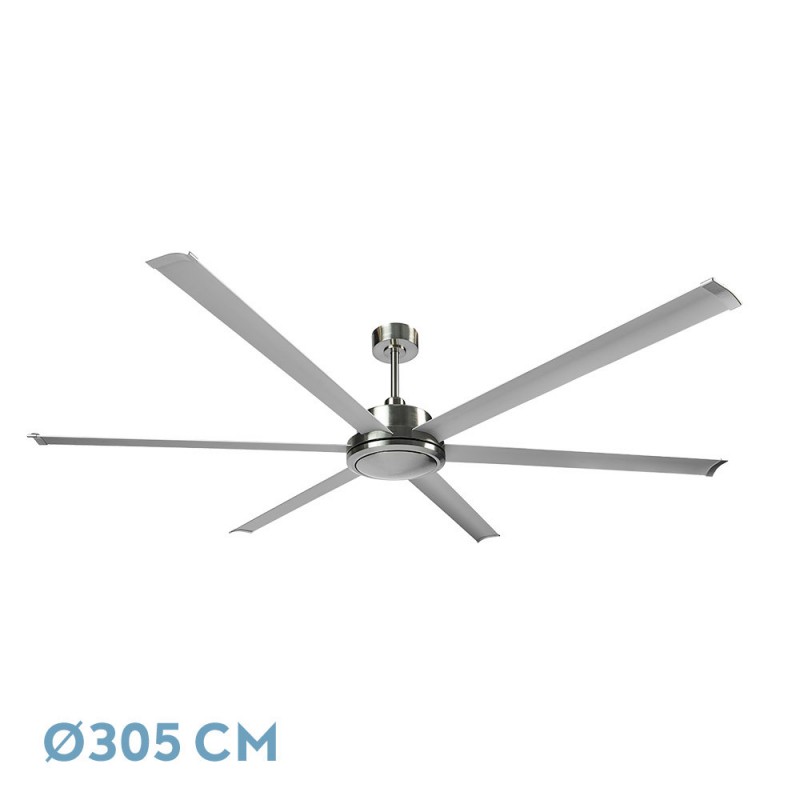 VENTILADOR DC SANSON NIQUEL/PLAT SIN LUZ - Fans - 1