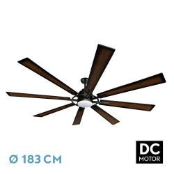 VENTILADOR DC FUSION 24W NEGRO/ROBLE 8ASPAS183D REGULABLE INTENSIDAD - Fans - 1