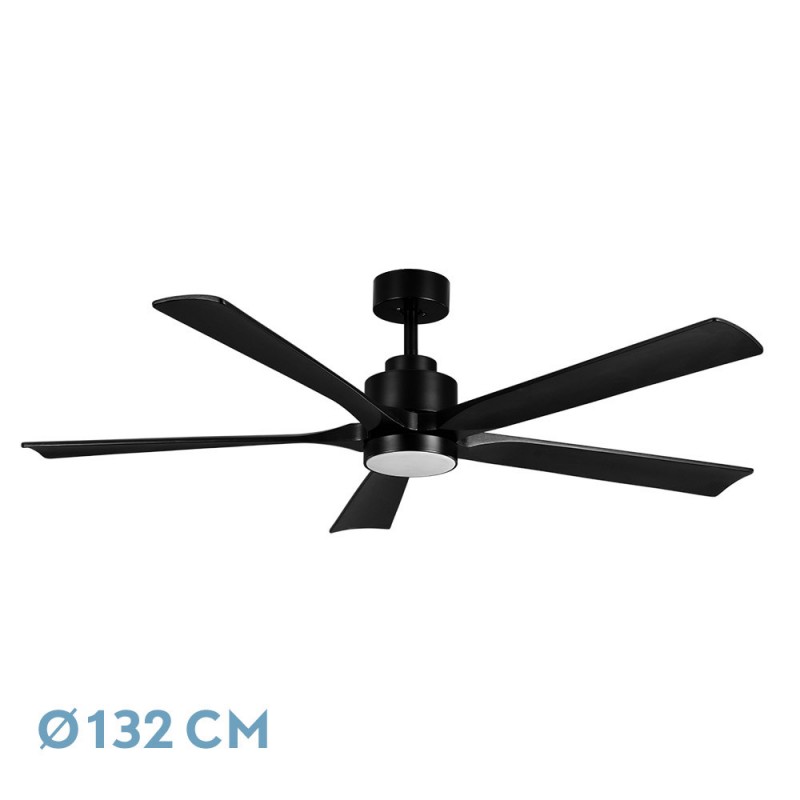 VENTILADOR DC CAIRO 24W 2400LM NEGRO 5ASPAS 132D - Fans - 1