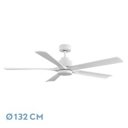 VENTILADOR DC CAIRO 24W 2400LM BLANCO 5ASPAS 132D - Ventiladores - 1