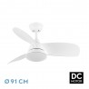 VENTILADOR DC ATOMO 24W BLANCO 3ASPAS - Ventiladores - 1