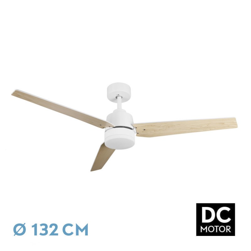 VENTILADOR DC CAPTUS 22W BLANCO 3ASPAS BLANCO/HAYA - Ventiladores - 1