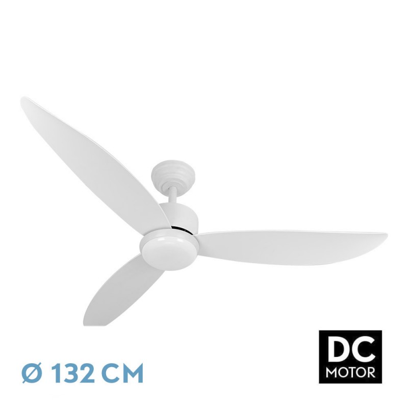 VENTILADOR DC GENIL 24W BLANCO 3ASPAS 6VEL 132D - Ventiladores - 1