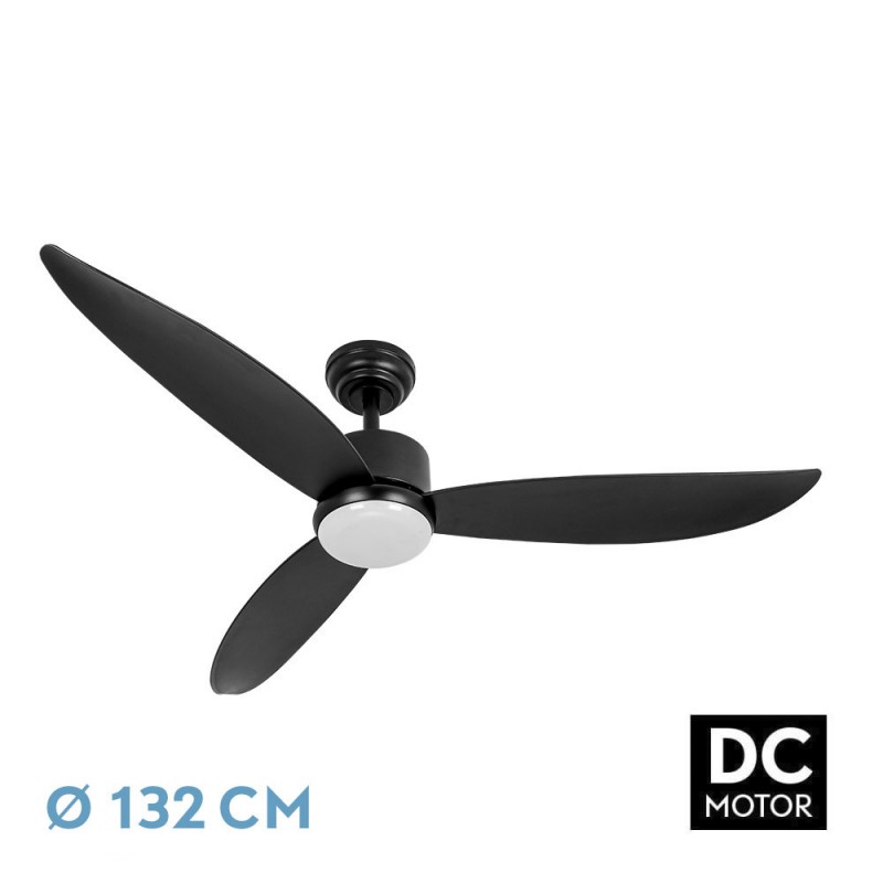 VENTILADOR DC GENIL 24W NEGRO 3ASPAS 6VEL 132D - Fans - 1
